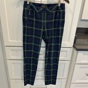 J. McLaughlin Blue and Green Plaid Pants